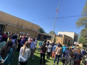 Citizens at prayer vigil