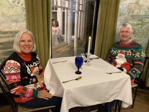 Thompson house warming ugly sweater night 3