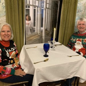 Thompson house warming ugly sweater night 3