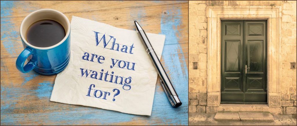 What are you waiting for? Coffee and door
