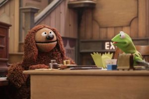 Rowlf and Kermit backstage