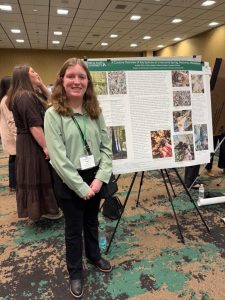 female student and display board