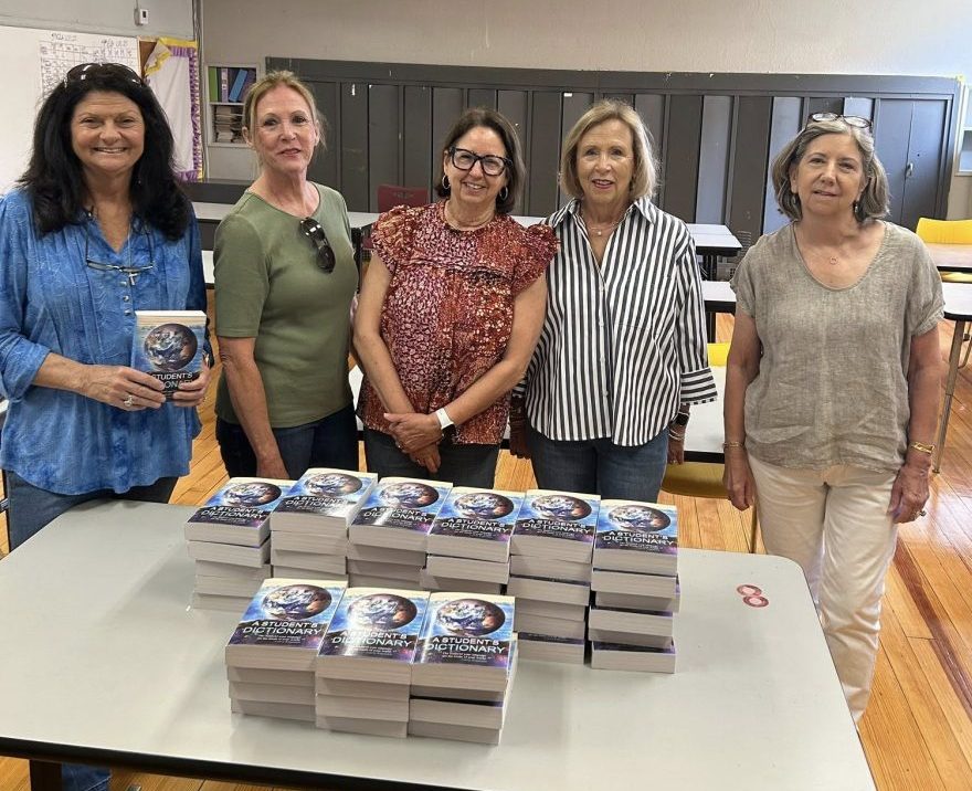 donated dictionaries and teachers