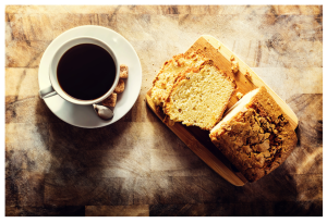 coffee and pound cake