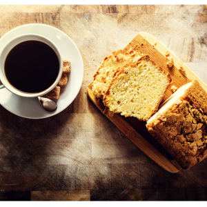 coffee and pound cake