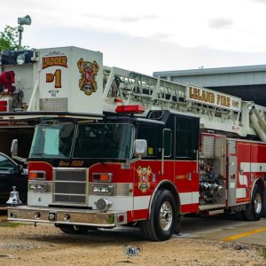 Leland's new fire truck, Ladder 1